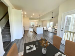 Photo of the breakfast nook and kitchen in the Randolph lot 76 section 6 at Castleton in Henrico VA by Boyd Homes